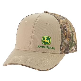 John Deere Khaki Twill APX Camo Hat/Cap 