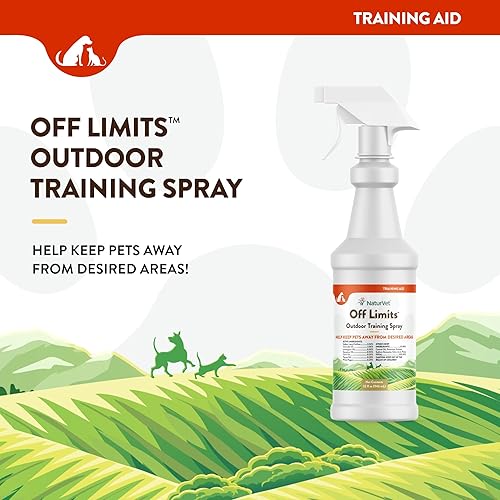 Miniatura 3 de NaturVet Off Limits Spray de entrenamiento para mascotas para perros y gatos – disuade a las mascotas de las áreas al aire libre – Incluye extractos