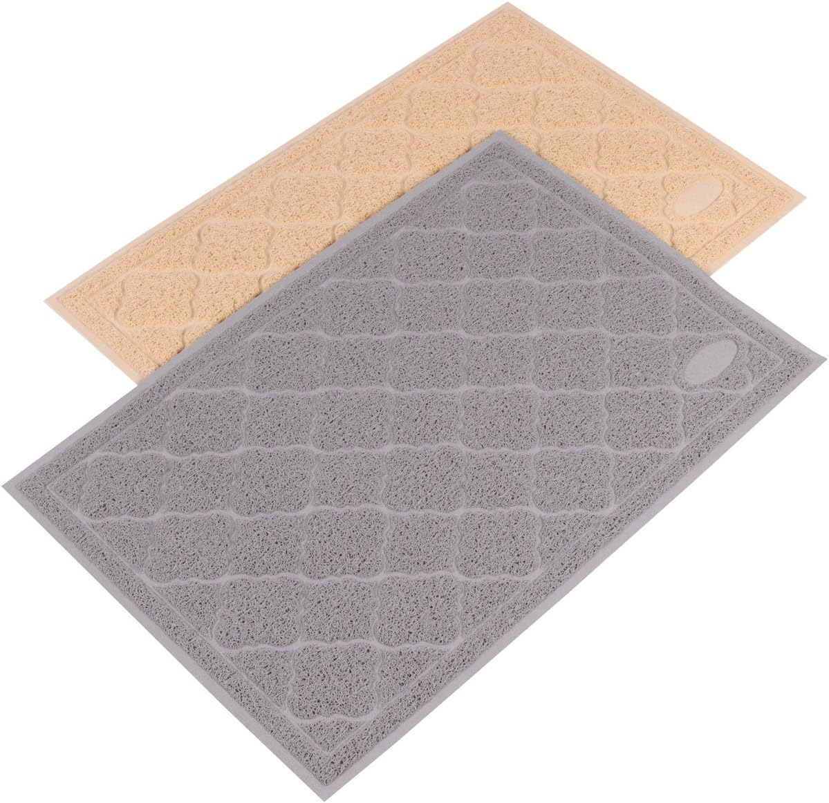 KOONIE Premium Cat Litter Mat, Litter Trapper, Non-Toxic, Non-Slip, Soft on Kitty Paws, Scatter Control, Durable and Easy to Clean, Extra Large (35" x 23"), Gray