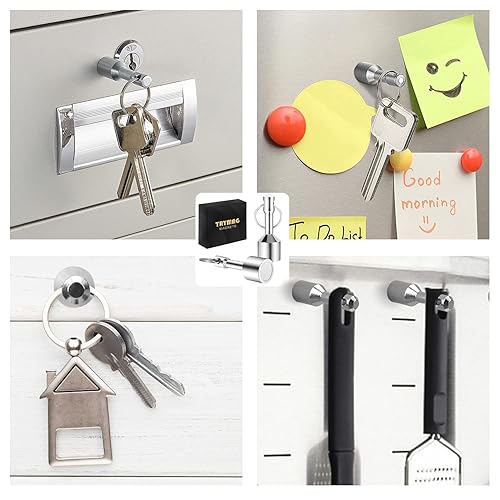 Miniatura 7 de TRYMAG Llaveros magnéticos para probar latón, paquete de 2 llaveros de bolsillo de neodimio con fuerte magnético de tierras raras, imán de prueba de