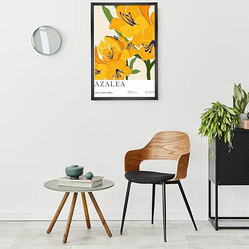 Miniatura 4 de Marco de fotos de 24 x 36 pulgadas, marco negro para póster, marco natural para galería, formato horizontal o vertical, marco resistente y