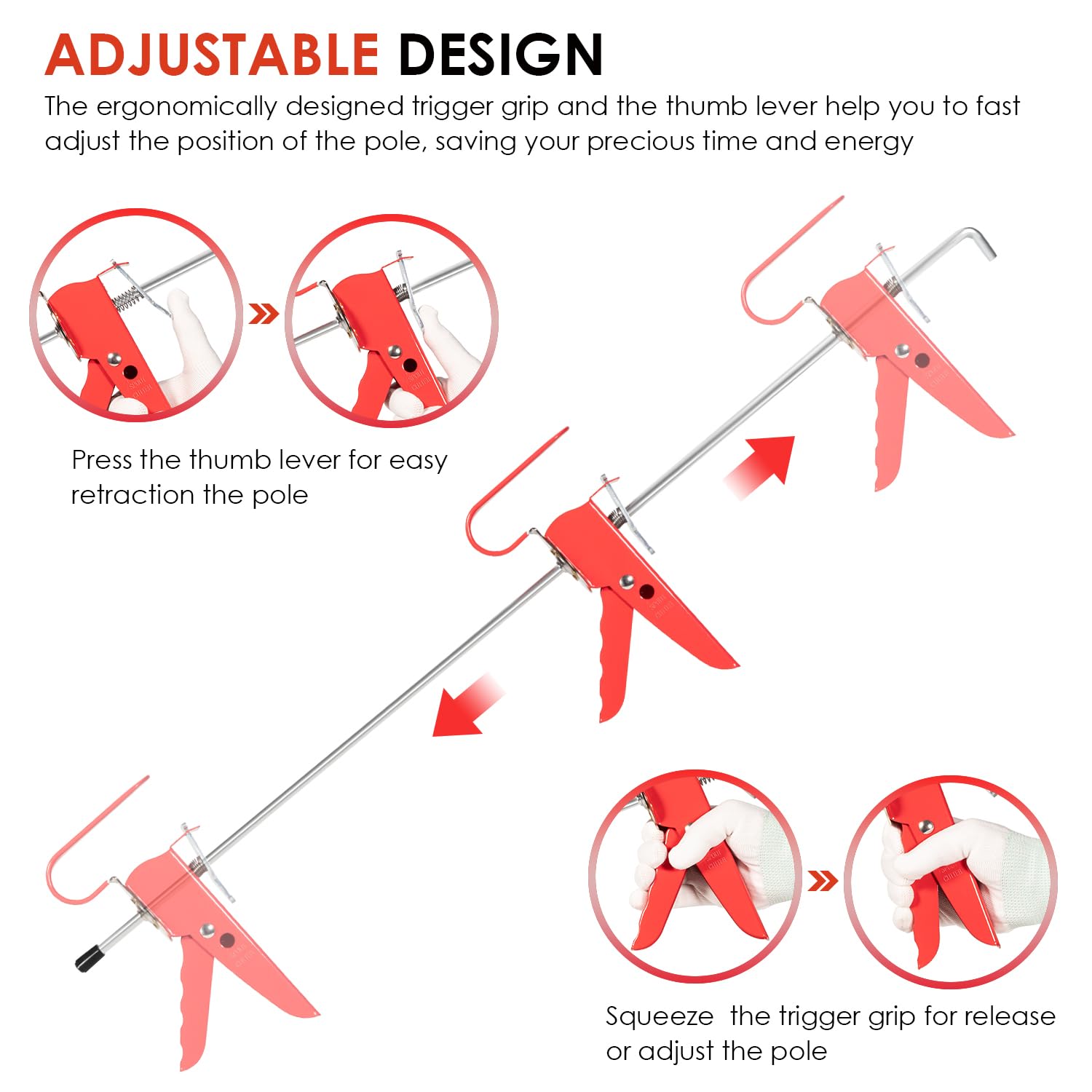 THE393 Pedal Depressor, Adjustable 36-Inch Brake Pedal Depressor, Stainless Steel Throttle Pedal Depressor Tool for Most Vehicle Repair/Mainte