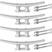 6/8/10/12/14 inch Dock Cleats With Bolts,Hot Dipped Galvanized Cast Iron Boat Cleats,Rope Cleat Boat Dock Cleats for Boat Docks,Decks,Piers for Tying up Boats,Marine Decor1,2,4,5,6,8,10,12 Pack