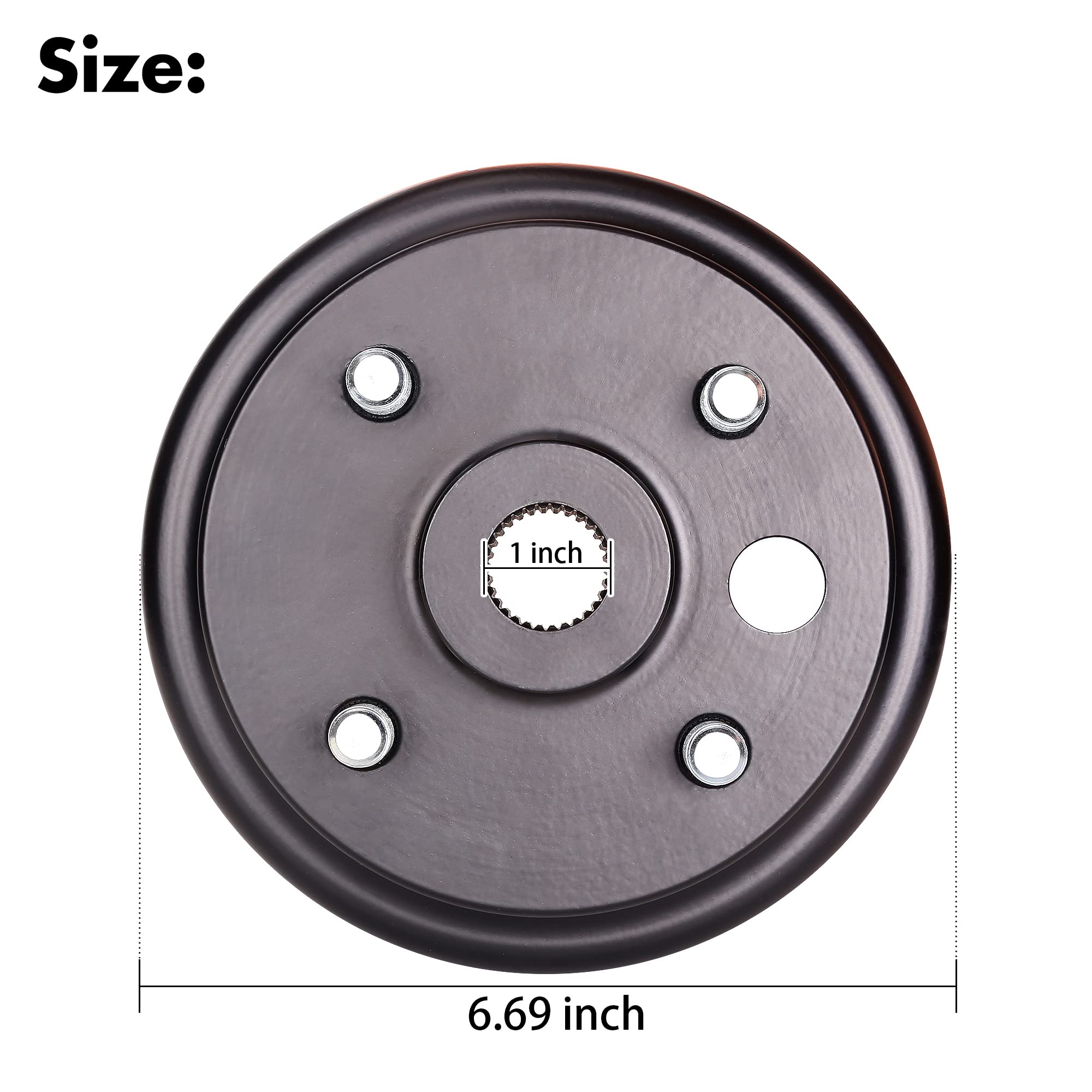 10L0L Conjunto de tambor de cubo de freno estriado fino con agujero grande para carrito de golf EZGO TXT, RXV, Marathon, Medalist, Columbia, OEM 21807G1,41843-94 (2 paquetes)