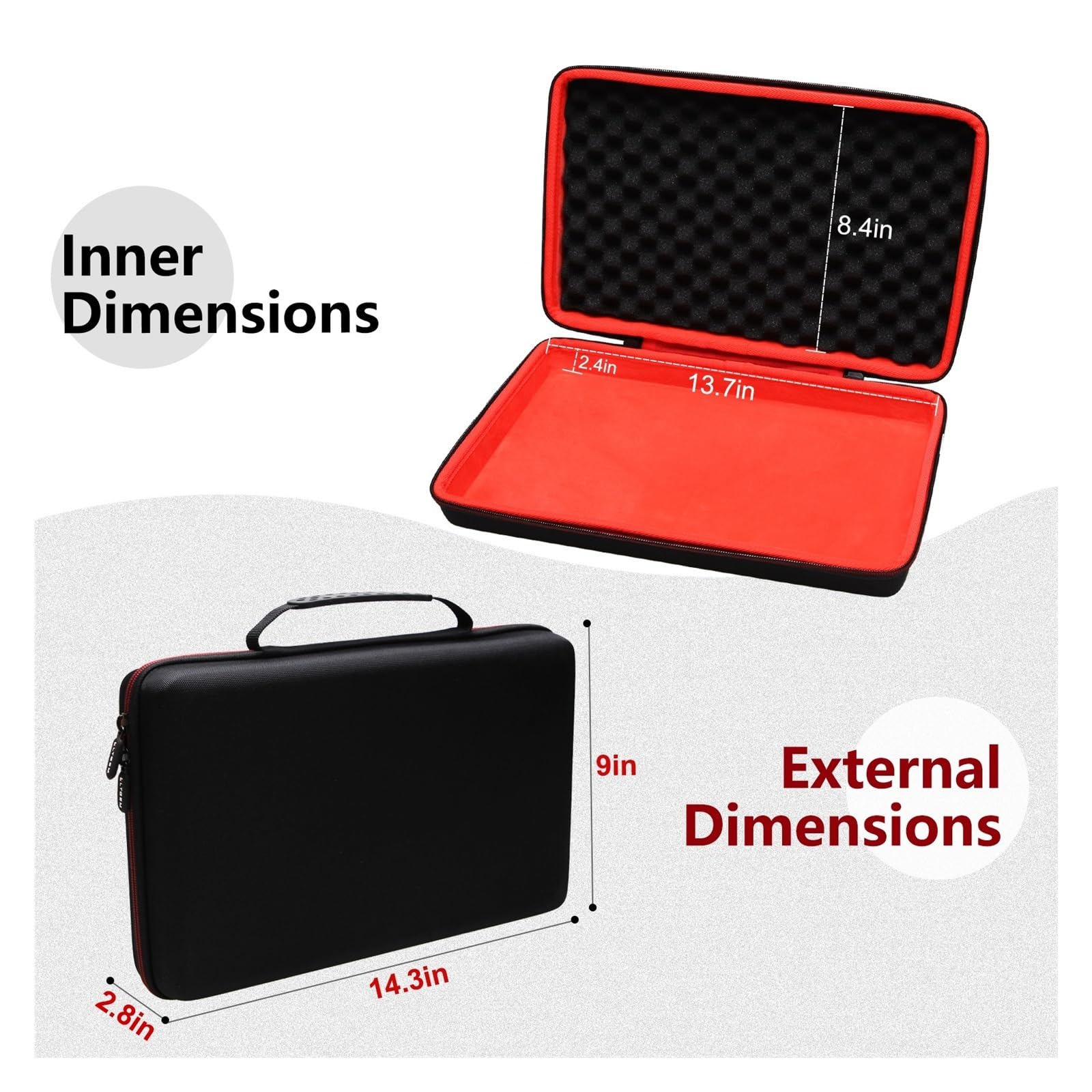 Borsa per Tastiera Custodia rigida for tastiera controller MIDI in EVA for USB - Borsa protettiva da viaggio for il trasporto