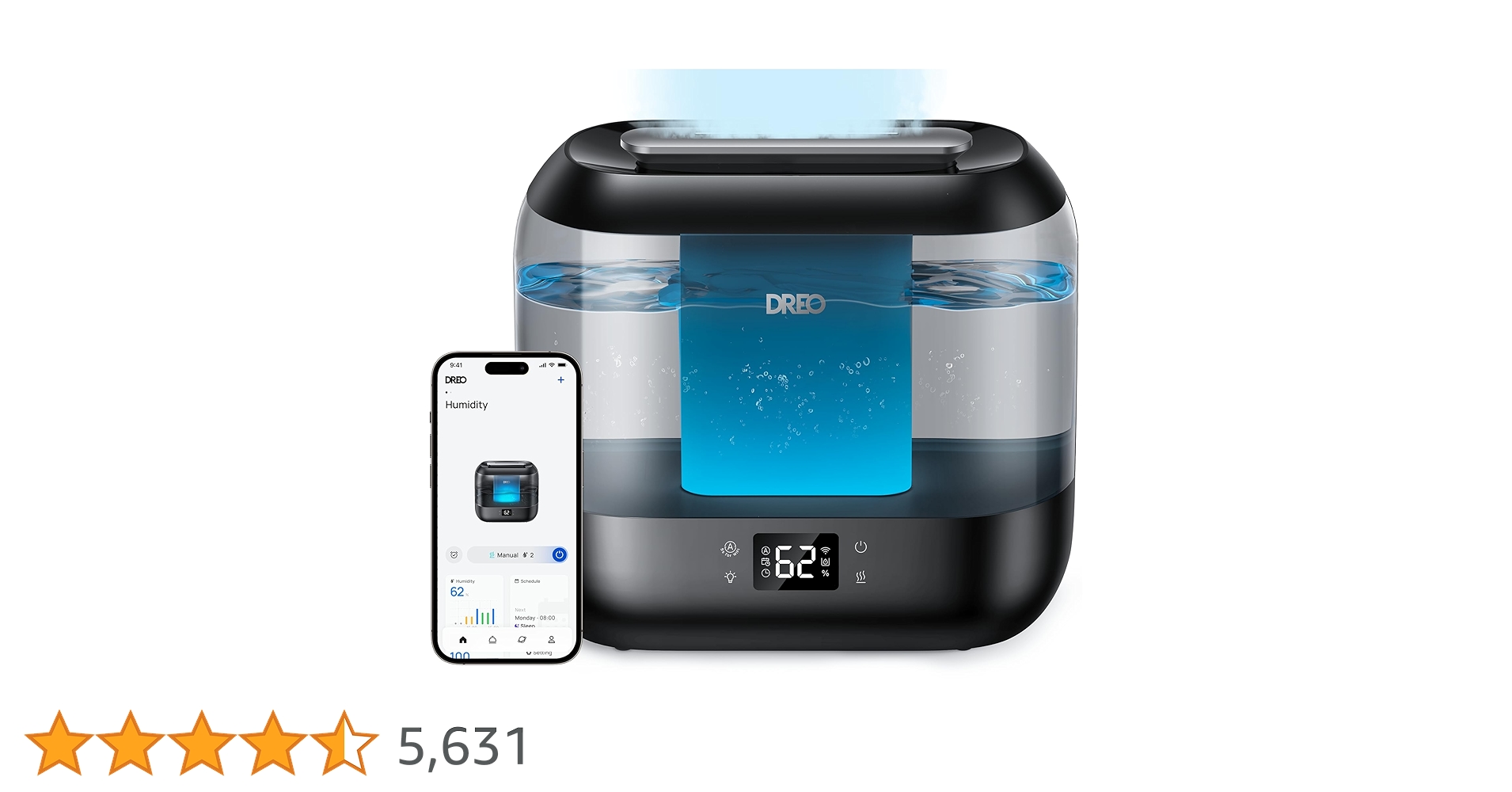 Dreo 加湿器 小型 卓上 大容量 4L 上から給水　静音 Dreo 加湿器 小型 卓上 大容量 4L 上から給水 静音 加湿器 超音波 Dreo