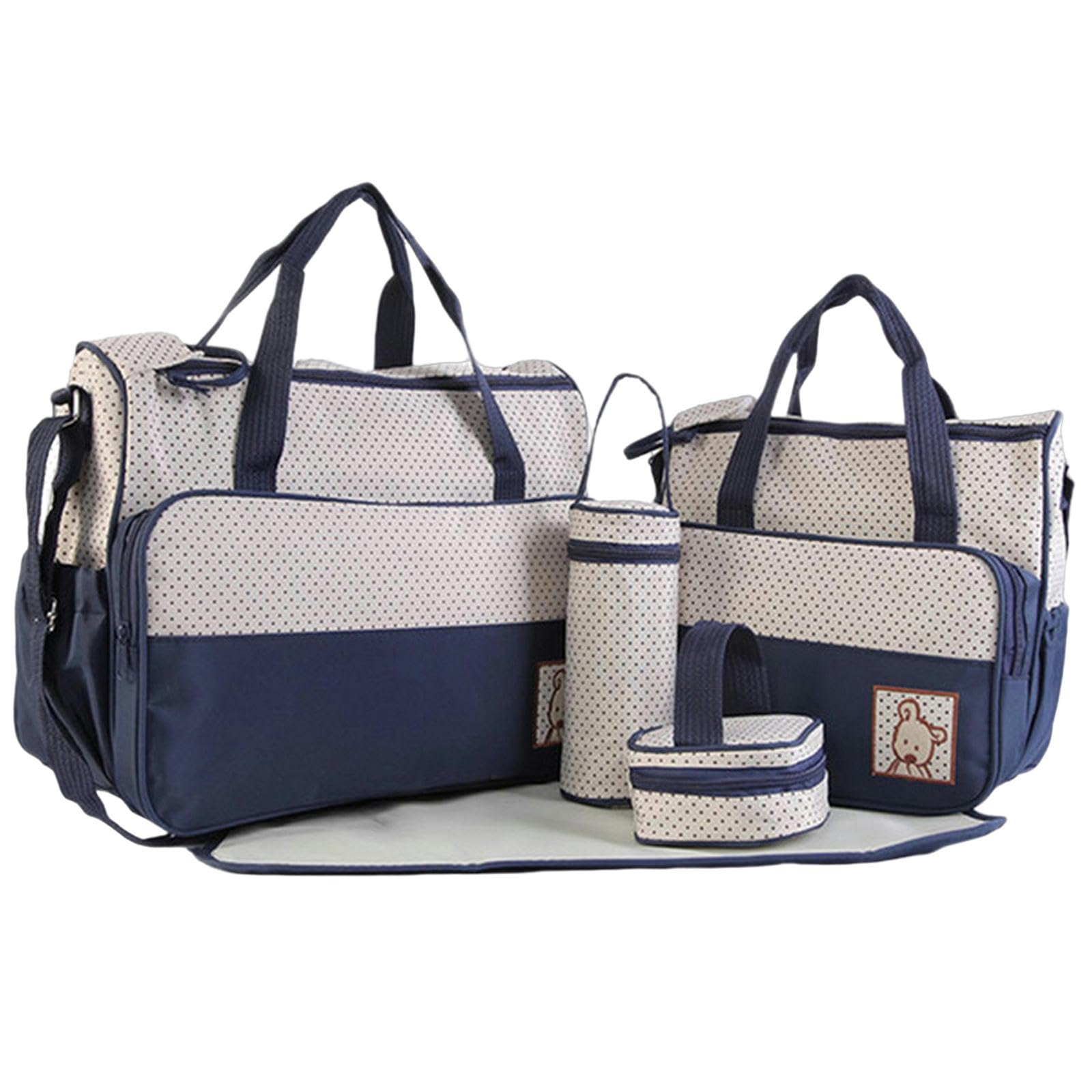 Packing Cubes Fünfteiliger Reisetaschen-Organizer, Seesack, Kuriertasche, Packwürfel, Organizer, Tasche, Toilettenartikel, Beutel, tiefblau