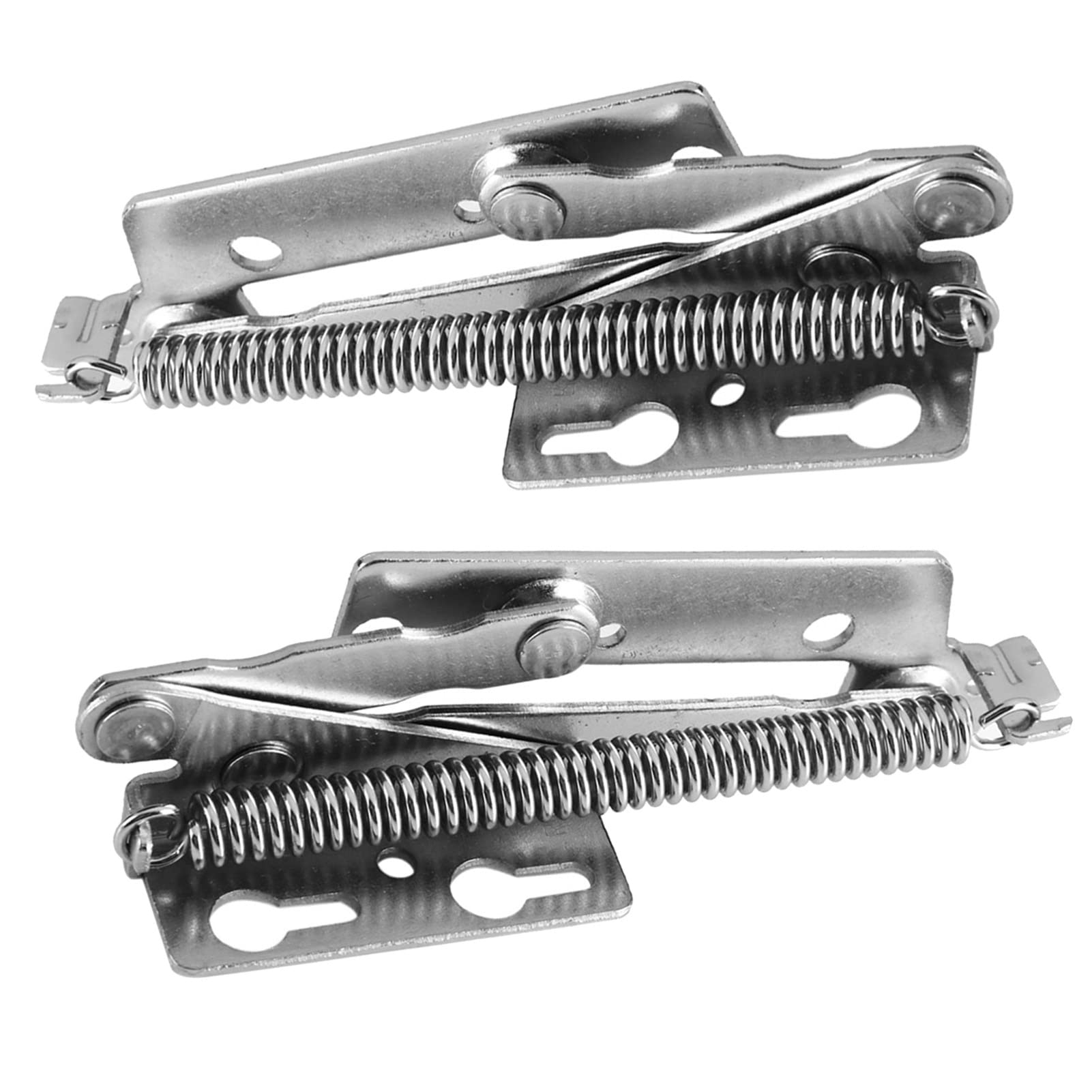 Heavy Duty Stainless Steel Lift Up Hinge, 80° Opening Angle, Cabinet Stay Flap Top Door Ideal for Folding Sofa Bed, Coffee Mechanism, and Cabinet Stay Flap Top Door, Silver
