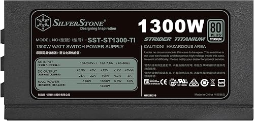 Miniatura 8 de SilverStone Tek - Fuente de alimentación ATX de 1500 vatios con 80 Plus Titanium y soporte para múltiples GPU SST-ST1500-TI