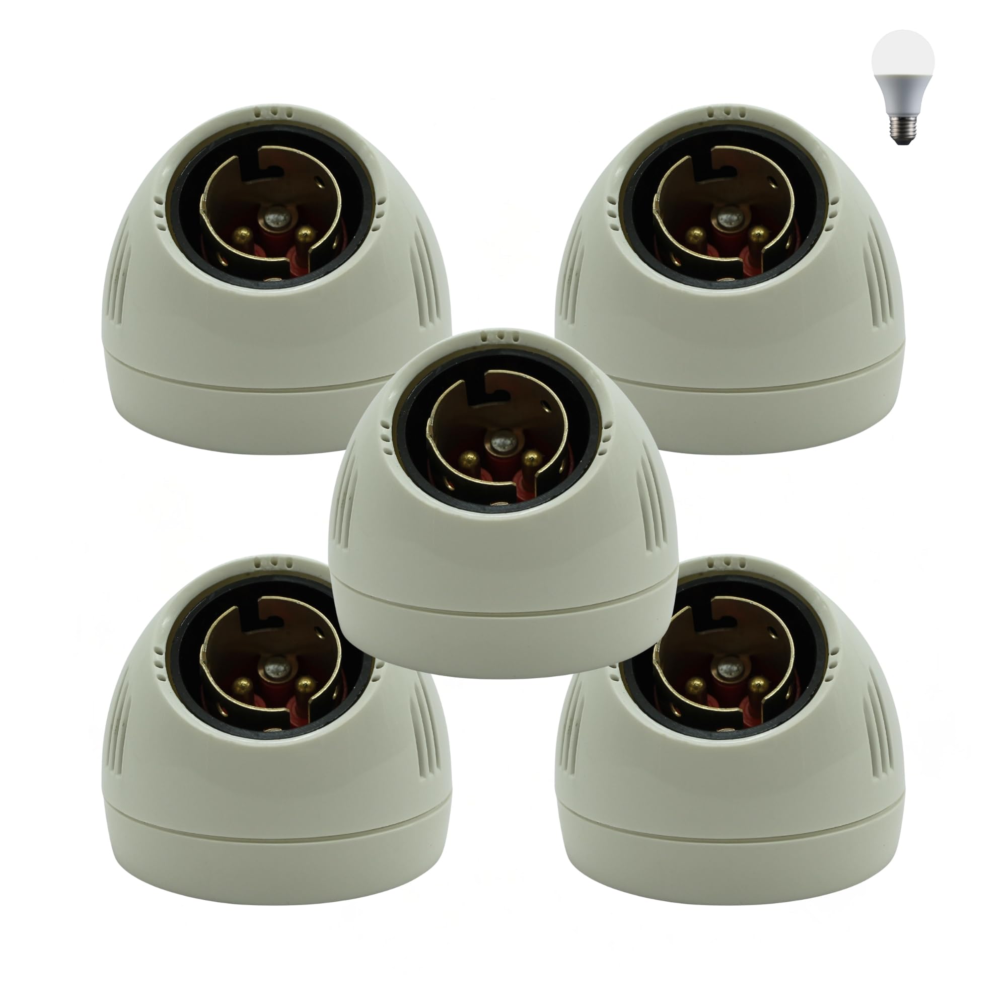 GM Angle Holder (Pack of 5) for Bulbs, Night Lamps, Inverter Bulbs Durable Electrical Lamp Base for Home & Office-image-24