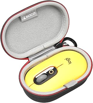 RLSOCO Carrying Case for Logitech Pebble Mouse 2 M350s Slim/POP/Pebble Bluetooth Wireless Mouse with Keychain - Black Case Only