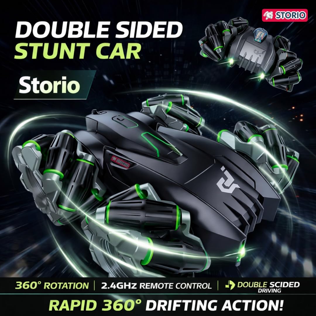 Storio RC Stunt Car - 4x4 Drift Car for Kids -5