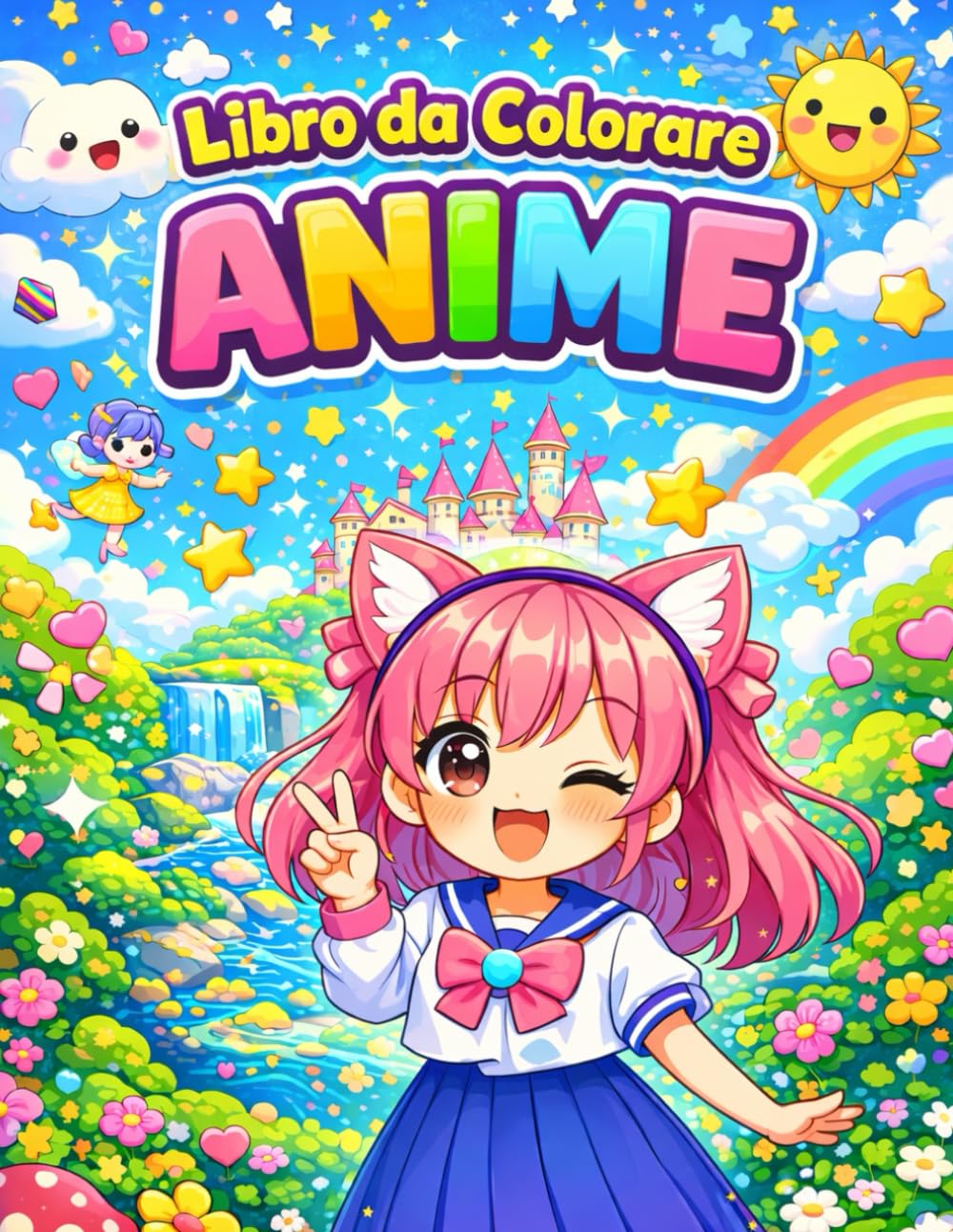 Libro da Colorare Anime: Rilassarsi colorando il mondo degli anime I Un viaggio creativo nel mondo degli anime