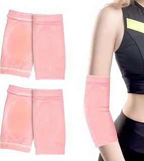 2 Pairs Elbow Moisturizing Sleeve & Elbow Sleeves for Women, Pink Elbow Moisturizing Sleeve Elbow Gel for Rough Elbow Treatment SPA, Elbow Bed Sore Protector | Moisturizing Elbow Socks