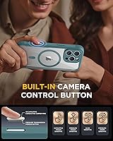 Vista 279 de Miracase Funda magnética para iPhone 14 de 6.1 pulgadas, protector de pantalla de vidrio templado integrado + protector de lente, compatible