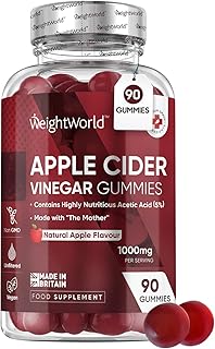Apple Cider Vinegar Gummy 1000mg – 90 Vegan Apple Cider Vinegar Gummies with Vitamin C, Vitamin B12, B6, B9 & Beetroot Powder – Pure & Unfiltered Apple Cider Vinegar with Mother – Gelatine-Free