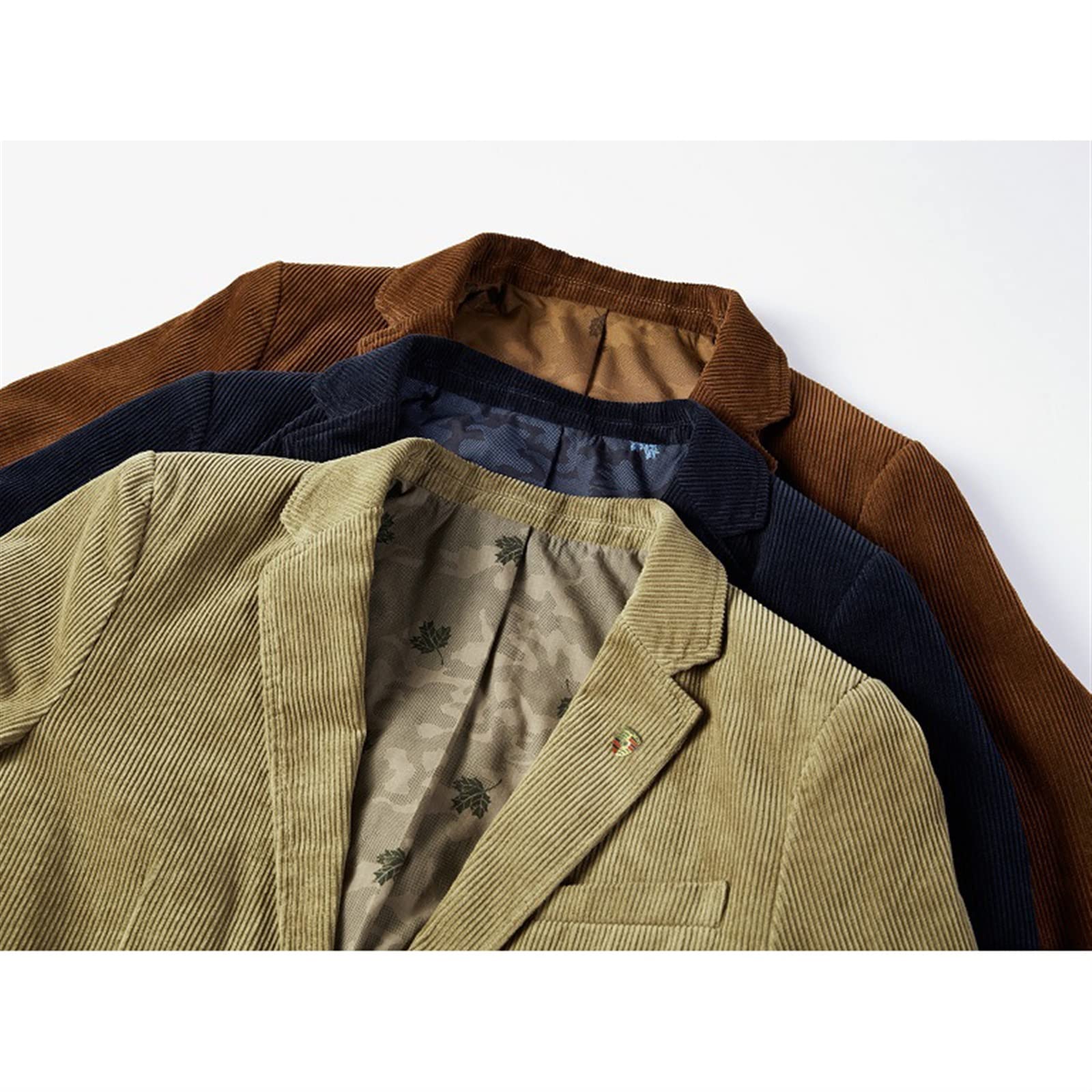 Herren Cord Casual Single Button Cord Anzug Jacke Mantel Herbst Winter Casual Langarm Solide Umlegekragen Party Blazer Normaler Schnitt Festliche Anzüge Suits Einfarbig Sakko