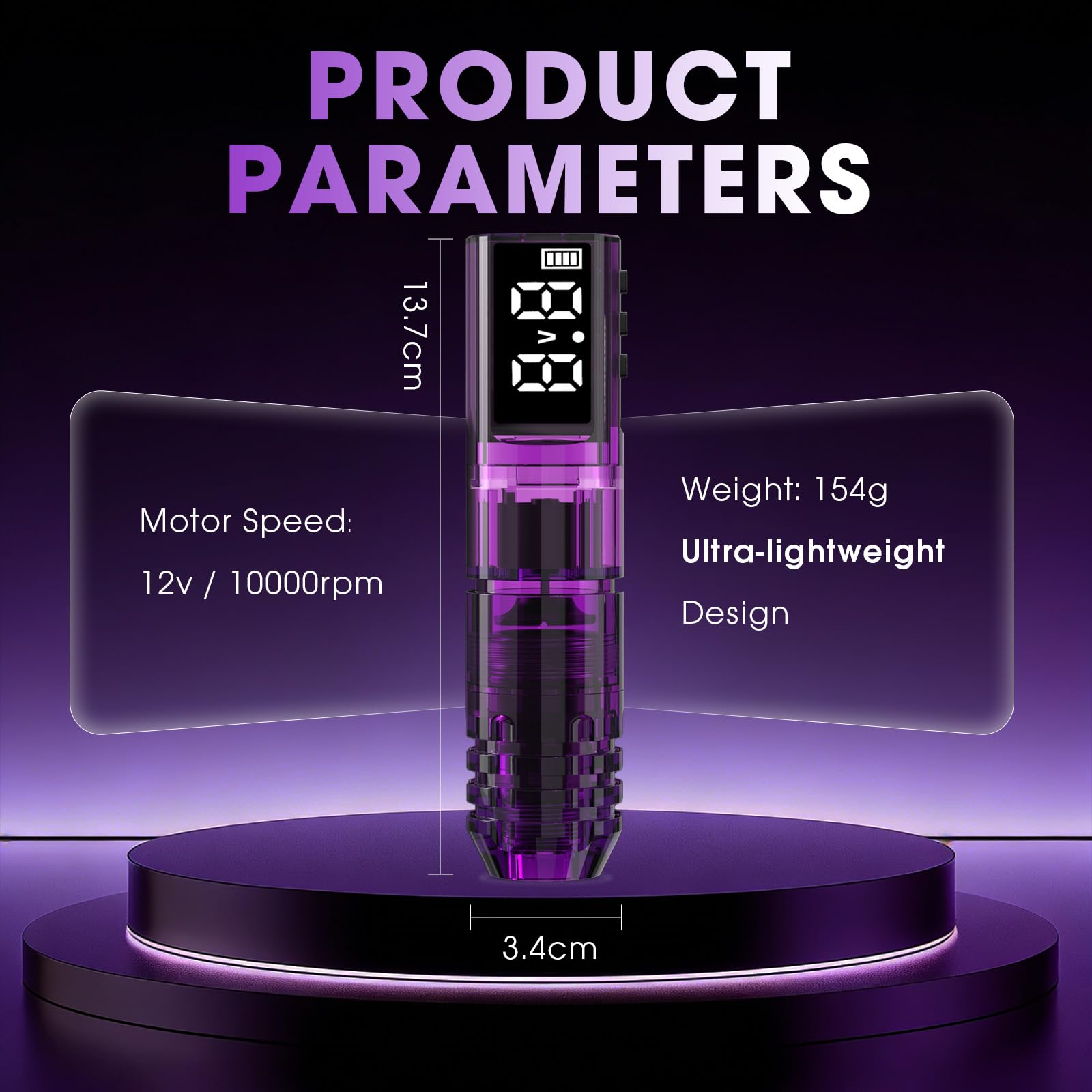 INKin Kit Tatuaje, Maquina Tatuar Inalambrica con 4.2mm Stroke y Batería de 1600mAh, Maquina de Tatuar Kit Completo con Impresora Bluetooth, Tinta Tatuaje,Agujas Tatuaje para Tatuadores