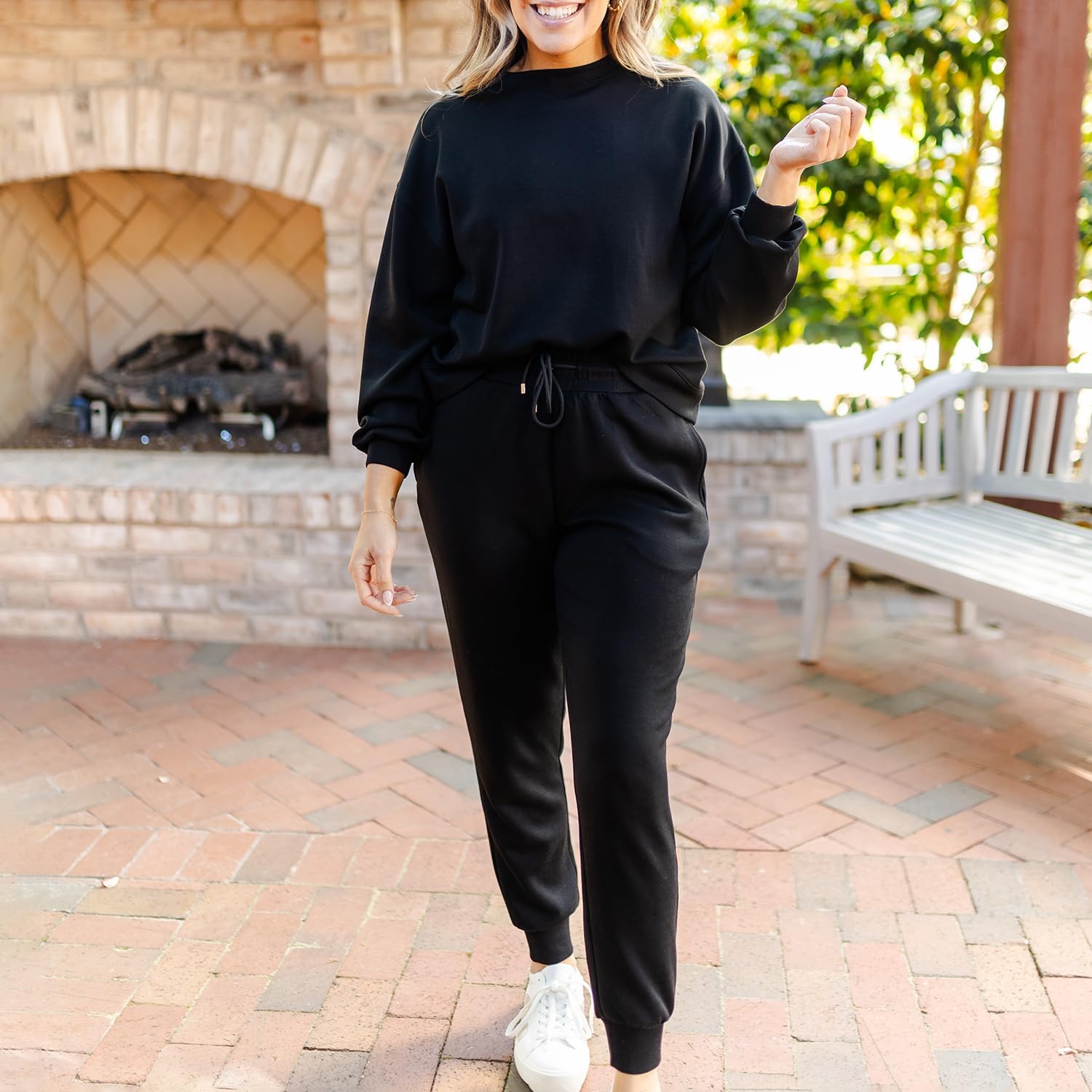 Mary Square Women's Casual Tracksuit Outfit, Cora Style Pullover and Jogger Pant Set