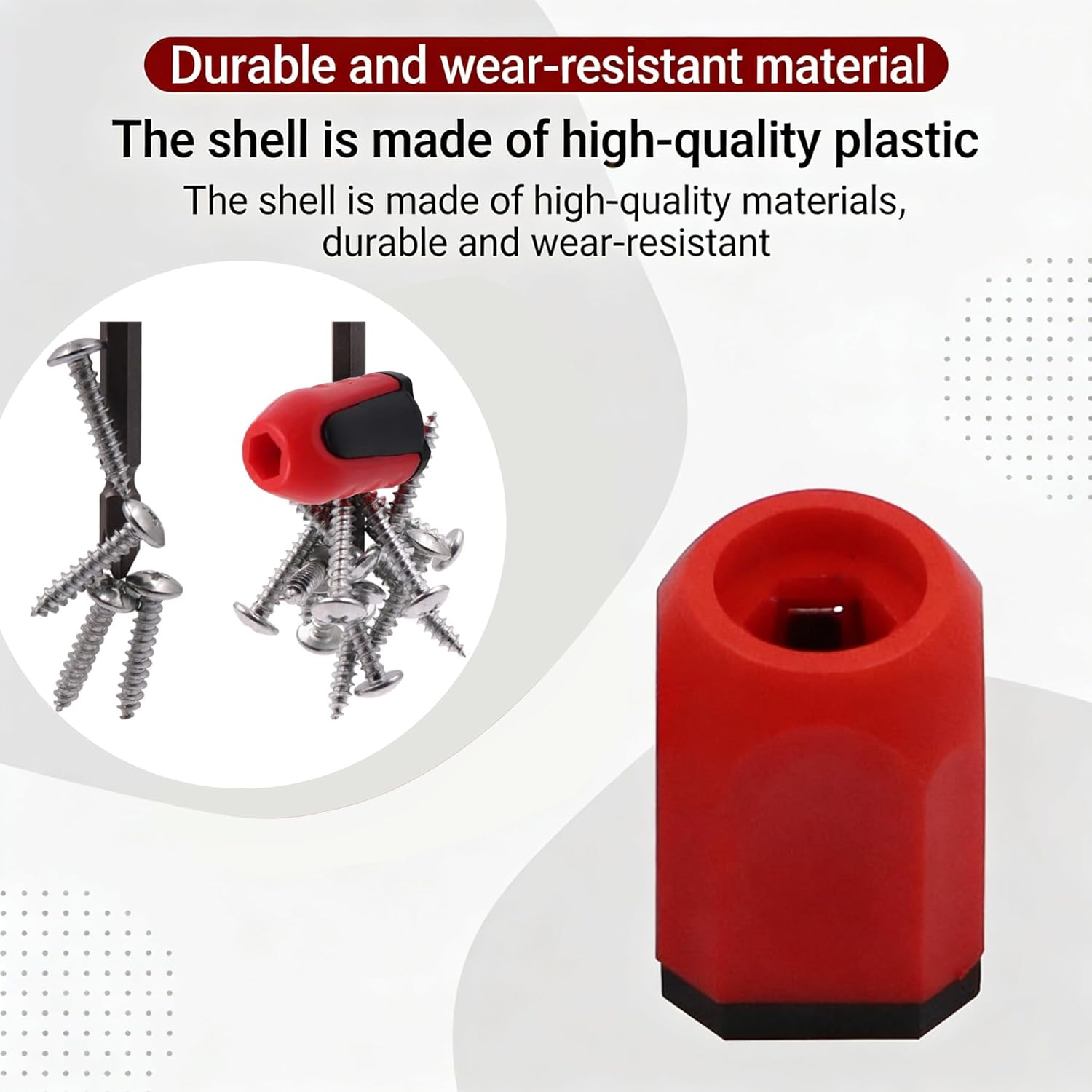 Red Black Screwdriver Magnetizer Ring Magnetic Bit Holder Woodworking Accessory Hand Tool Catch Fastener 28 Millimeters (Pack of 3)