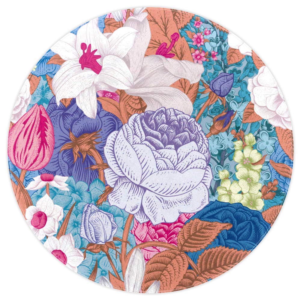 Tapis de sol rond doux pour sécuriser la salle de jeux et le bureau