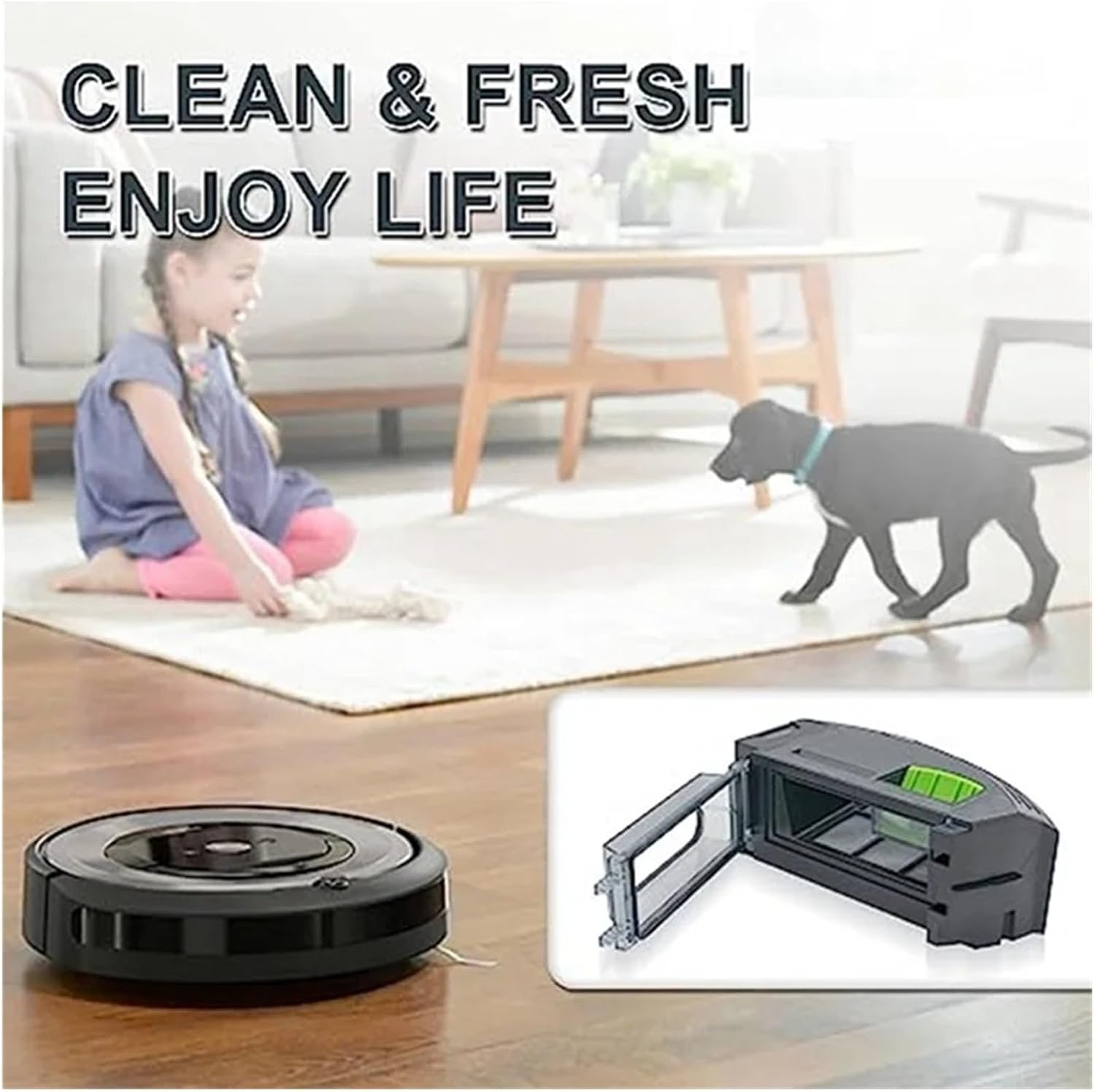 Vacuum Cleaner Parts,Compatible For Roomba，Sweeping Accessories I7 E5 E6 I3 I5 Filter Dust Box Trash Box Trash Can Accessories