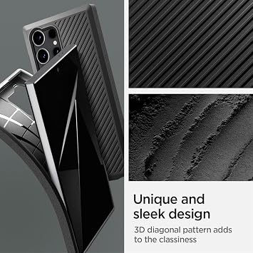 Spigen Galaxy S24 Ultra ile Uyumlu Kılıf Core Armor Üst Düzey Koruma Dokulu Yüzey Siyah Kapak - ACS07194 (Spigen TR Garantili)