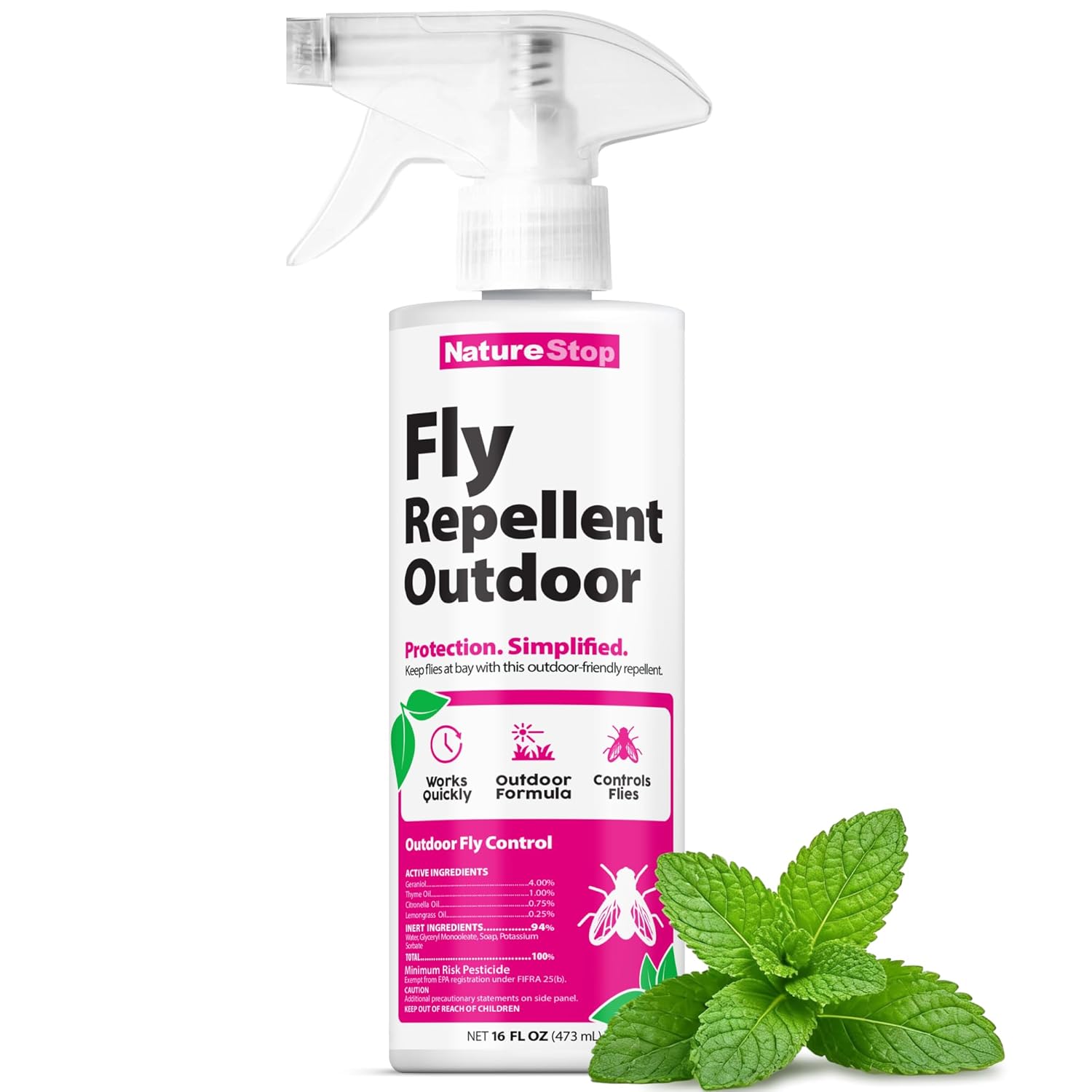 Fly Repellent Spray – Helps Deter Flies from Outdoor Spaces, Patios & Garden Areas, 16 oz (475mL)