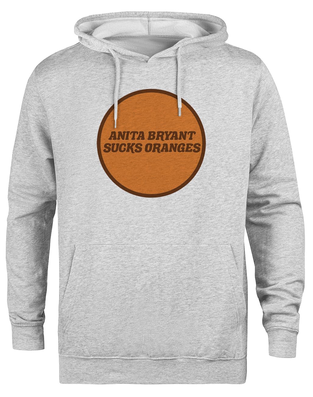 Anita Bryant Sucks Oranges Unisex Grauer Hoodie Umweltfreundliche Kapuzenjacke Unisex Grey Hoodie Eco-Friendly Hooded Jacket