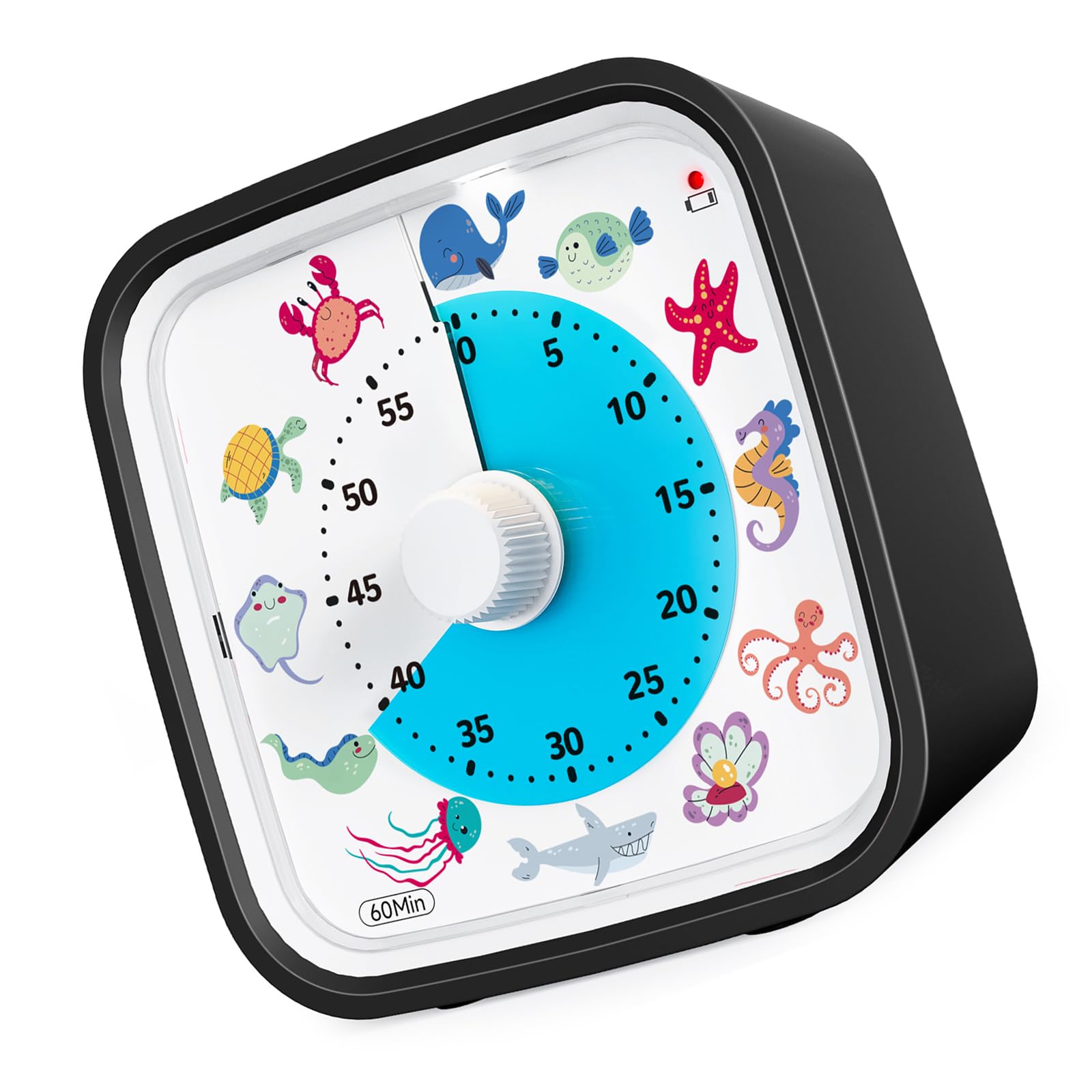 Marine Theme Quiet Visual Timers for Kids with 3 Alerts Mode and Night Lights Perfect for Study Cooking Classroom Animal Visual Timers for with Mode and Night Lights Perfect for Study Learning