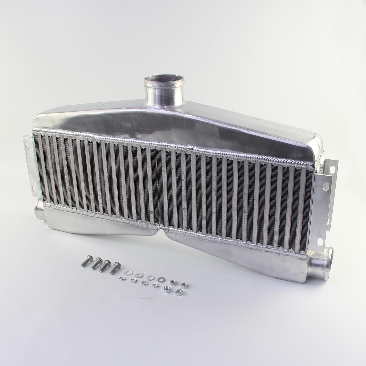 Universal Twin Turbo Intercooler Bar&Plate Custom (2 In/1 Out) 400-800HP Silver