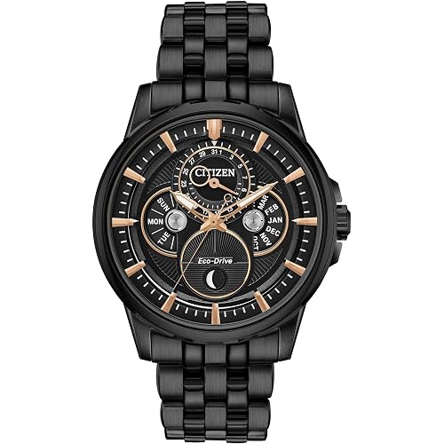 Citizen Men's Classic Calendrier Eco-Drive Watch, Moonphase Indicator, Month, Day and Date