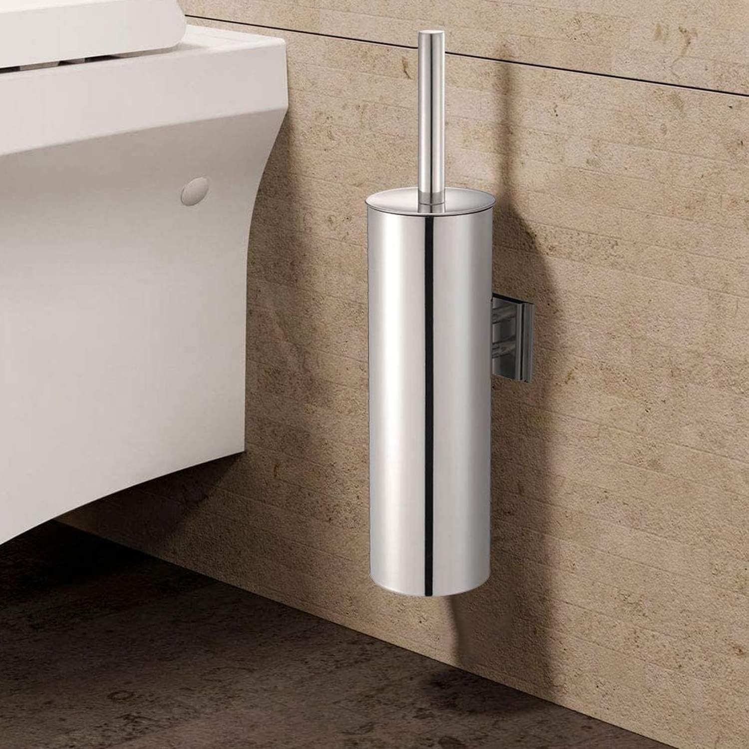 Stainless Steel Wall Mounted Bathroom WC Toilet Brush and Holder — free download