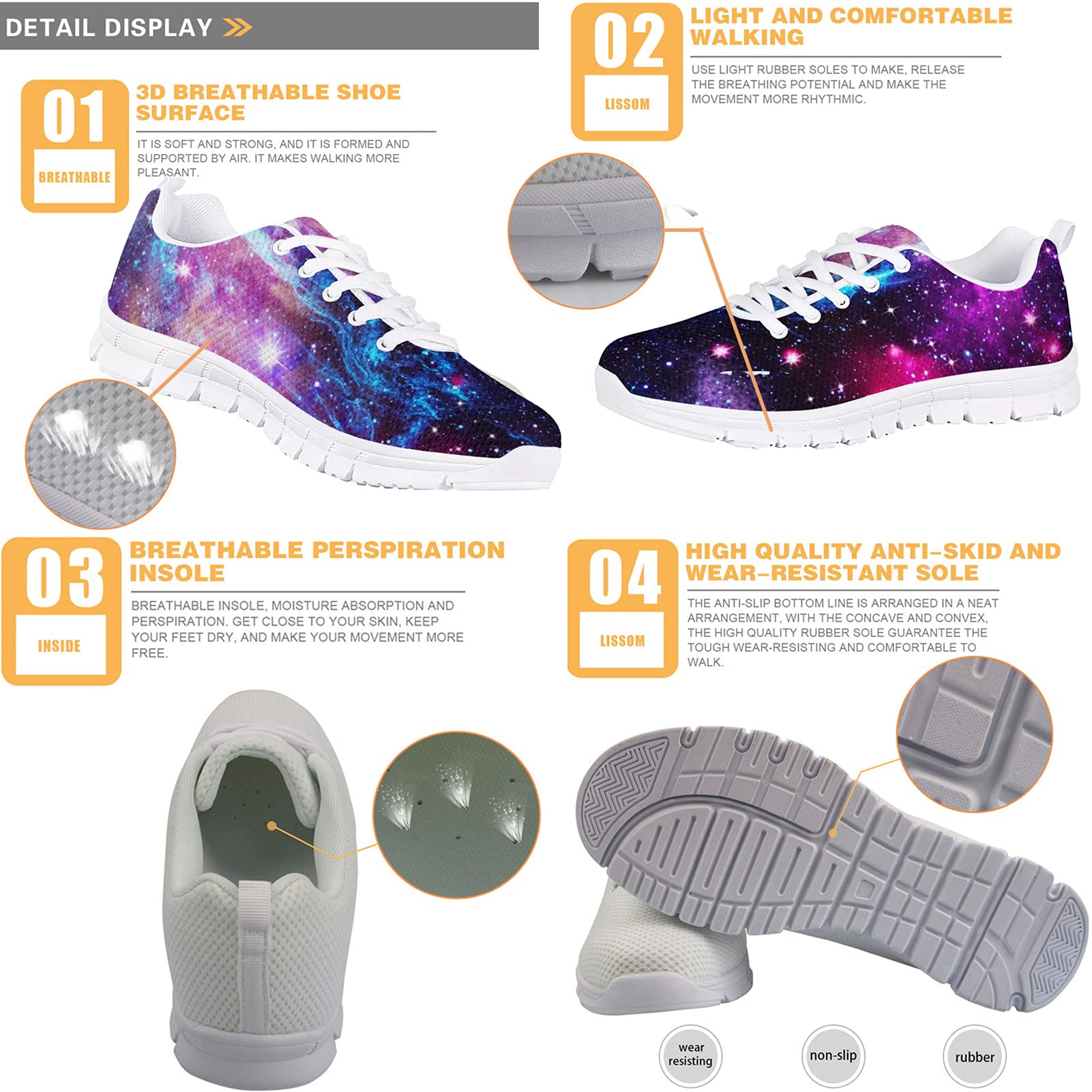 Wanyint Dziewczęce damskie trampki, modne buty do biegania