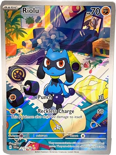 Pokemon - Riolu 215198 - Scarlet & Violet - Illustrator Rare - Holo Full Art