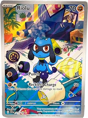 Pokemon - Riolu 215/198 - Scarlet & Violet - Illustrator Rare - Holo Full Art