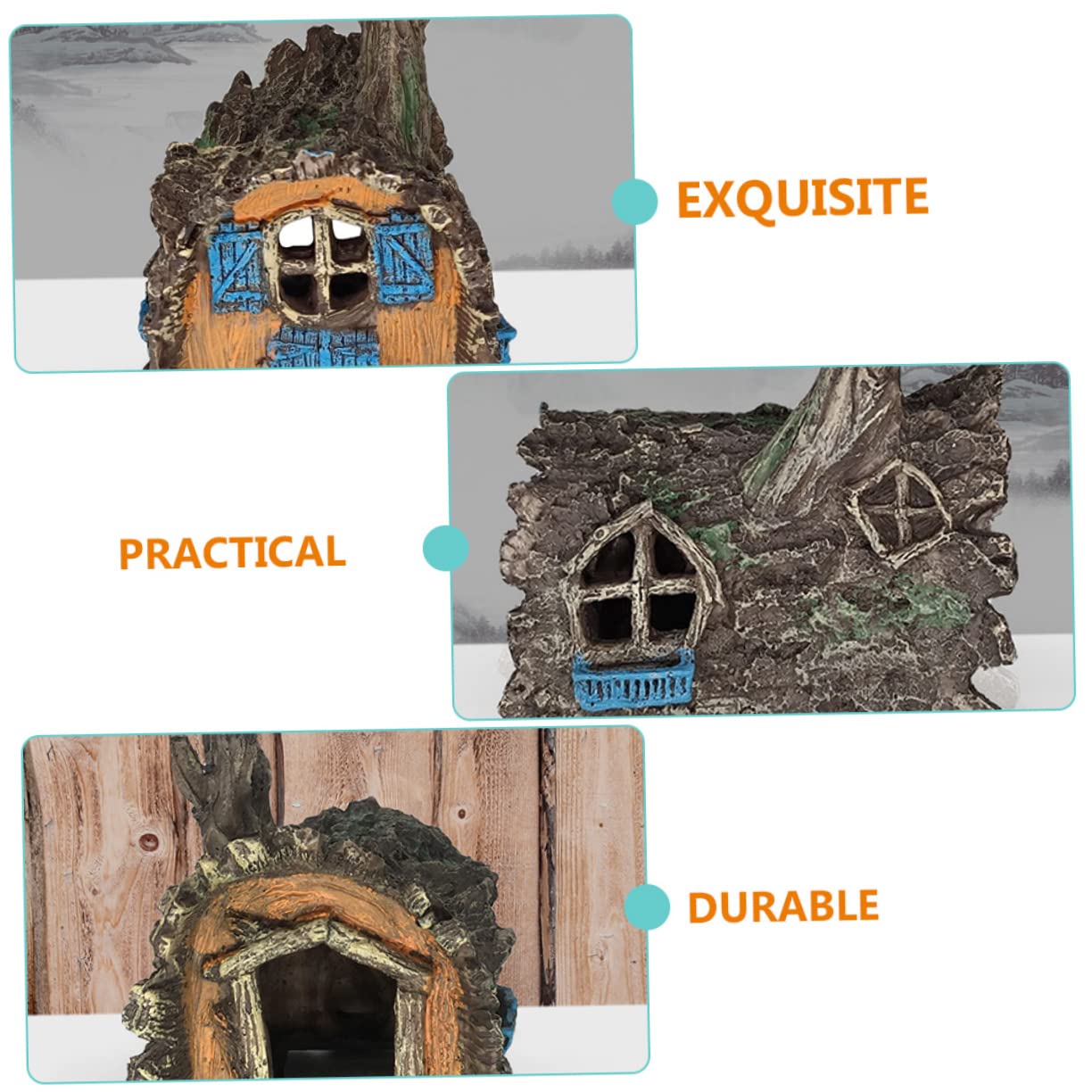 Happyyami 4piezas Refugio Decorativo para Camarones y Peces Casa Escondite para Acuarios Adorno Natural De Árbol Accesorios para Peceras y Acuarios Decoración Acuática Vividamente