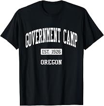 Government Camp Oregon OR JS04 Vintage Athletic Sports T-Shirt