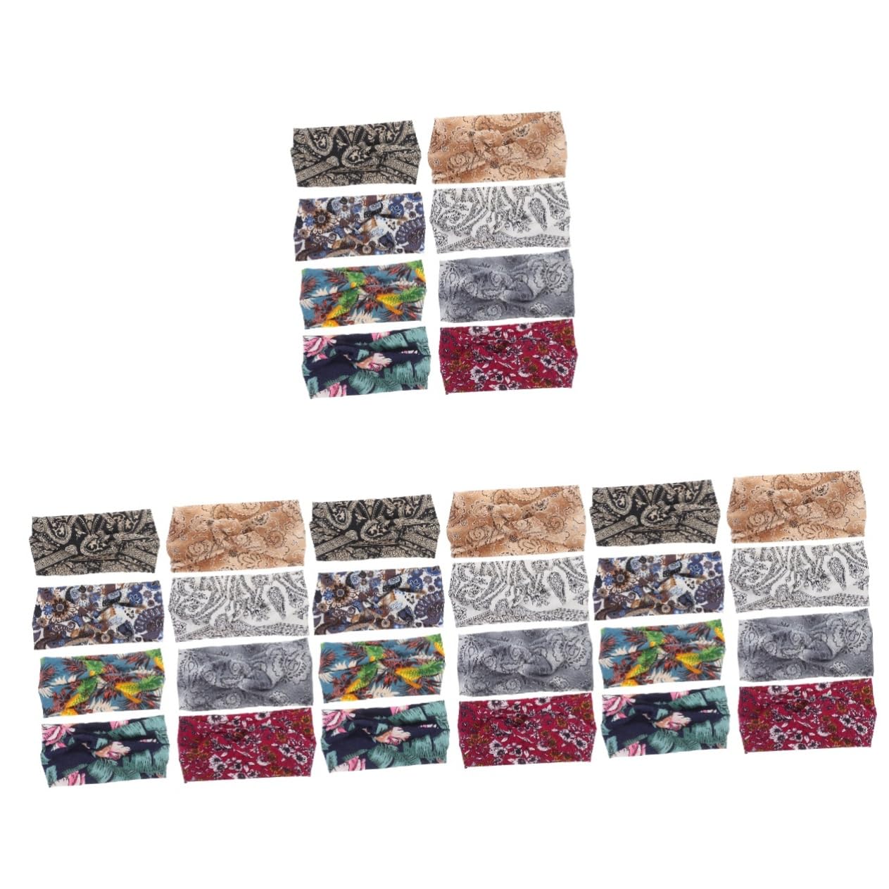 FRCOLOR Set di 32 fasce per capelli da yoga, sportive, portatili, traspiranti, sportive, antiscivolo, per il fitness