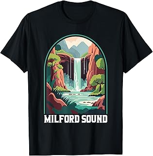 Milford Sound New Zealand Nature Hiking Travel Trip T-Shirt