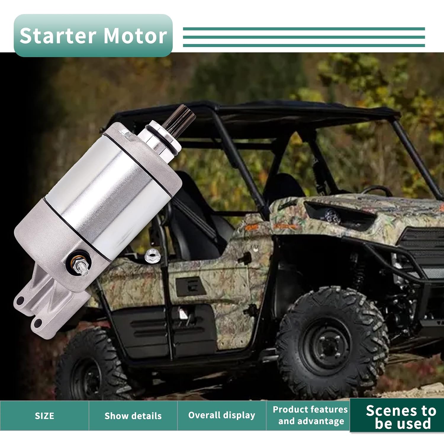 Road Passion 410-54079 New ATV Starter Replacement for Bombardier Can-Am Outlander 330 400 2003-2015 420-684-280, 420-684-282