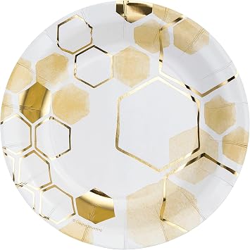 Honeycomb Dessert Plates, 8 ct