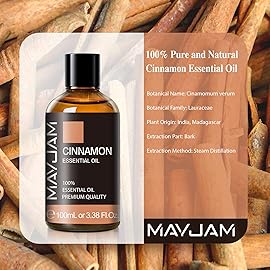 Cinnamon Essential Oil, MAYJAM Pure Essential Oils, 3.38FL.OZ Cinnamon Oil, Perfect for Diffusers Aromatherapy