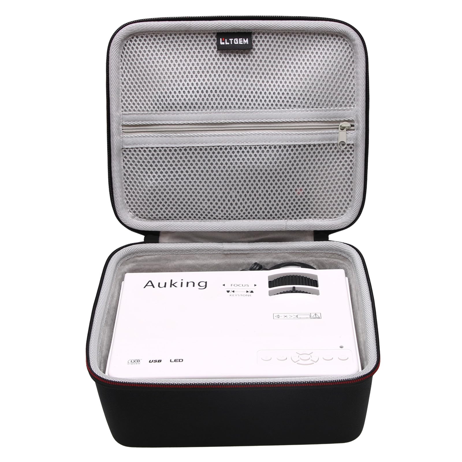 LTGEM Projector Case Compatible with AuKing Projector 2024 Upgraded Mini Projector(Inside: 8.4"x7.2"x3.2"), Case Only