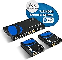Vista 8 de OREI Divisor extensor HDMI 1x2 4K por cable múltiple a través de un solo cable CAT6/7 4K @60Hz 4:4:4 HDCP 2.2 con gestión EDID remota IR - hasta 115