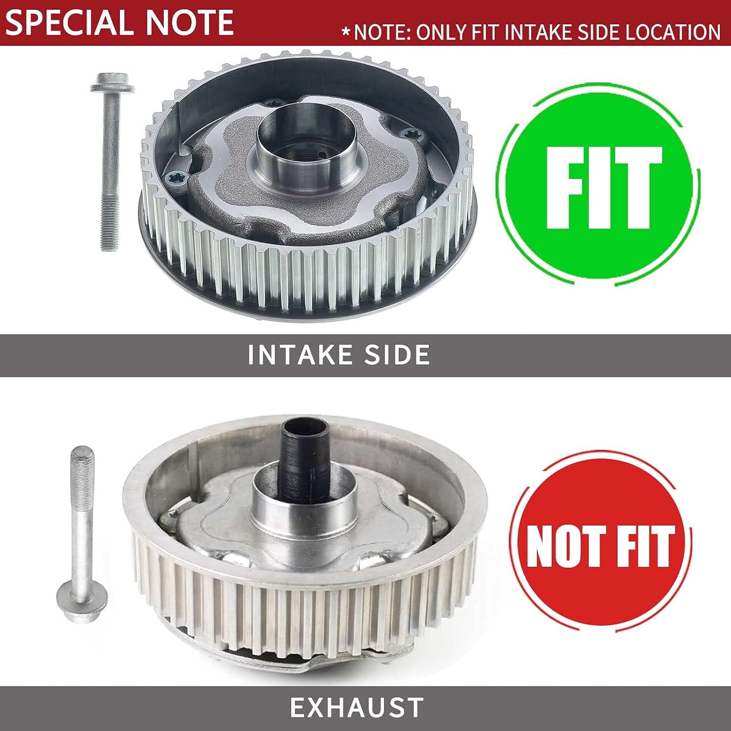 Variable Timing Camshaft Gear Sprocket for Chevrolet Cruze Sonic Aveo Aveo5 (Intake Side)