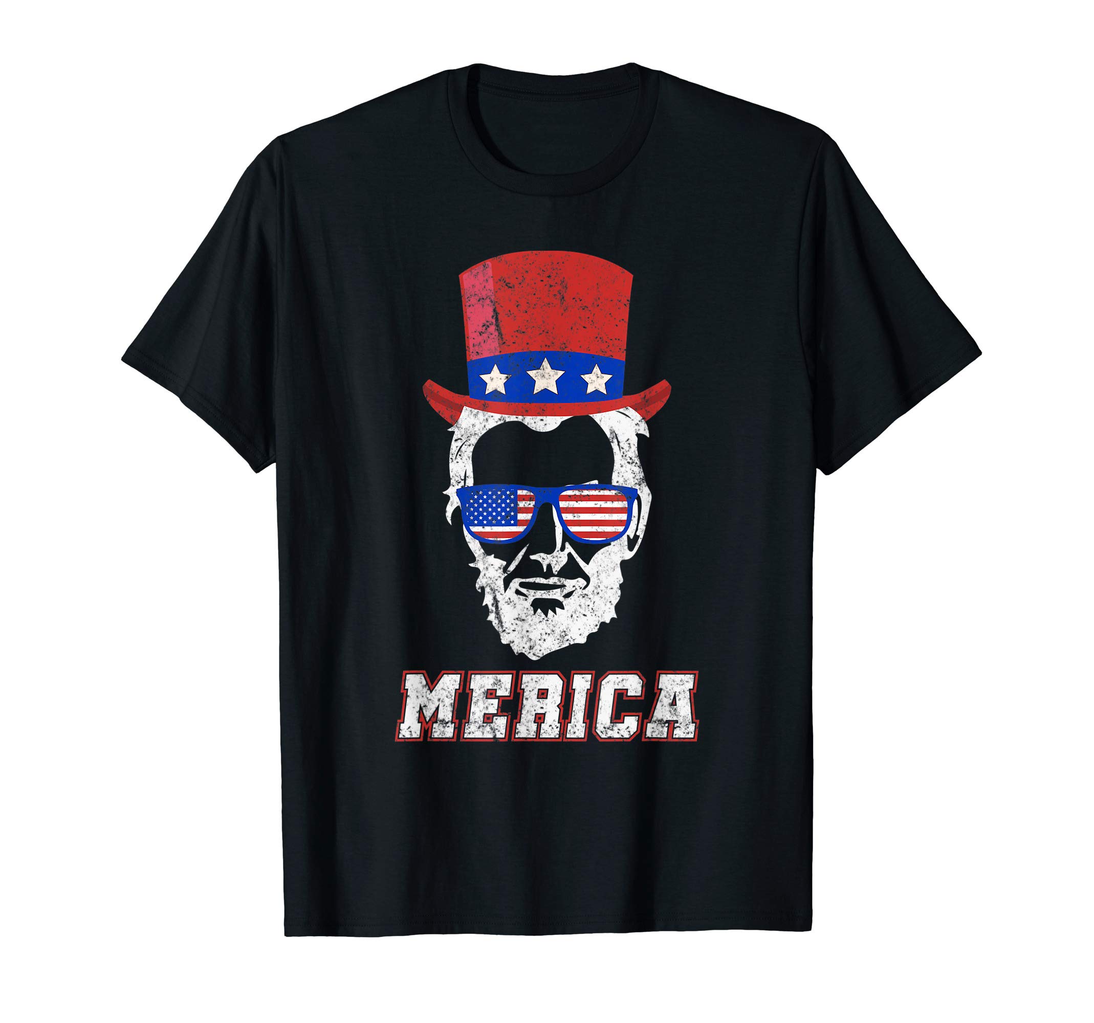 Funny 4th of July ShirtSilly 4th of July Gift American Flag Abe Lincoln T-Shirt