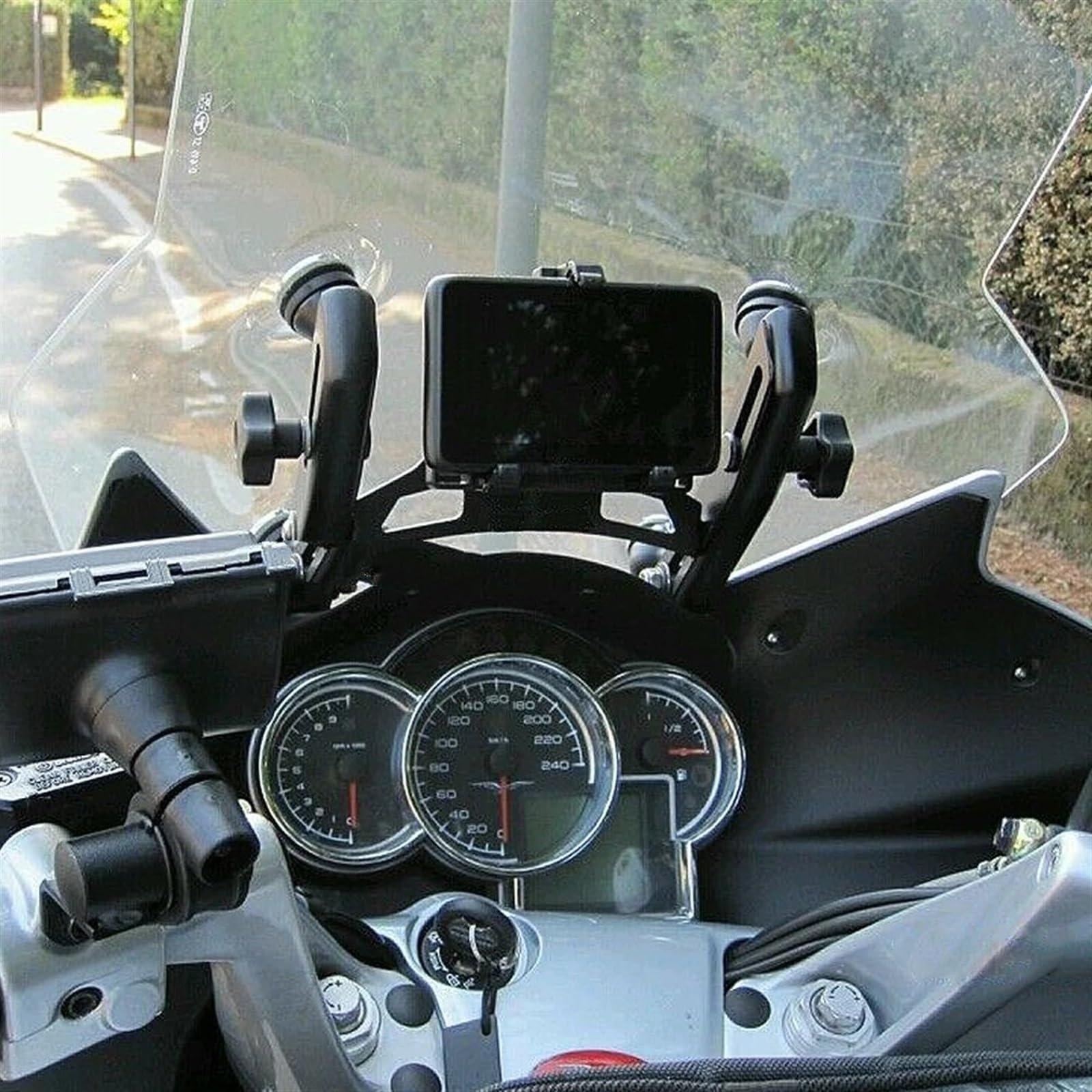 Support Navigation Moto pour Guzzi pour Norge 1200 GT Upport Navigation GPS Smartphone Support Chargement USB Pare-Brise Moto(BC)