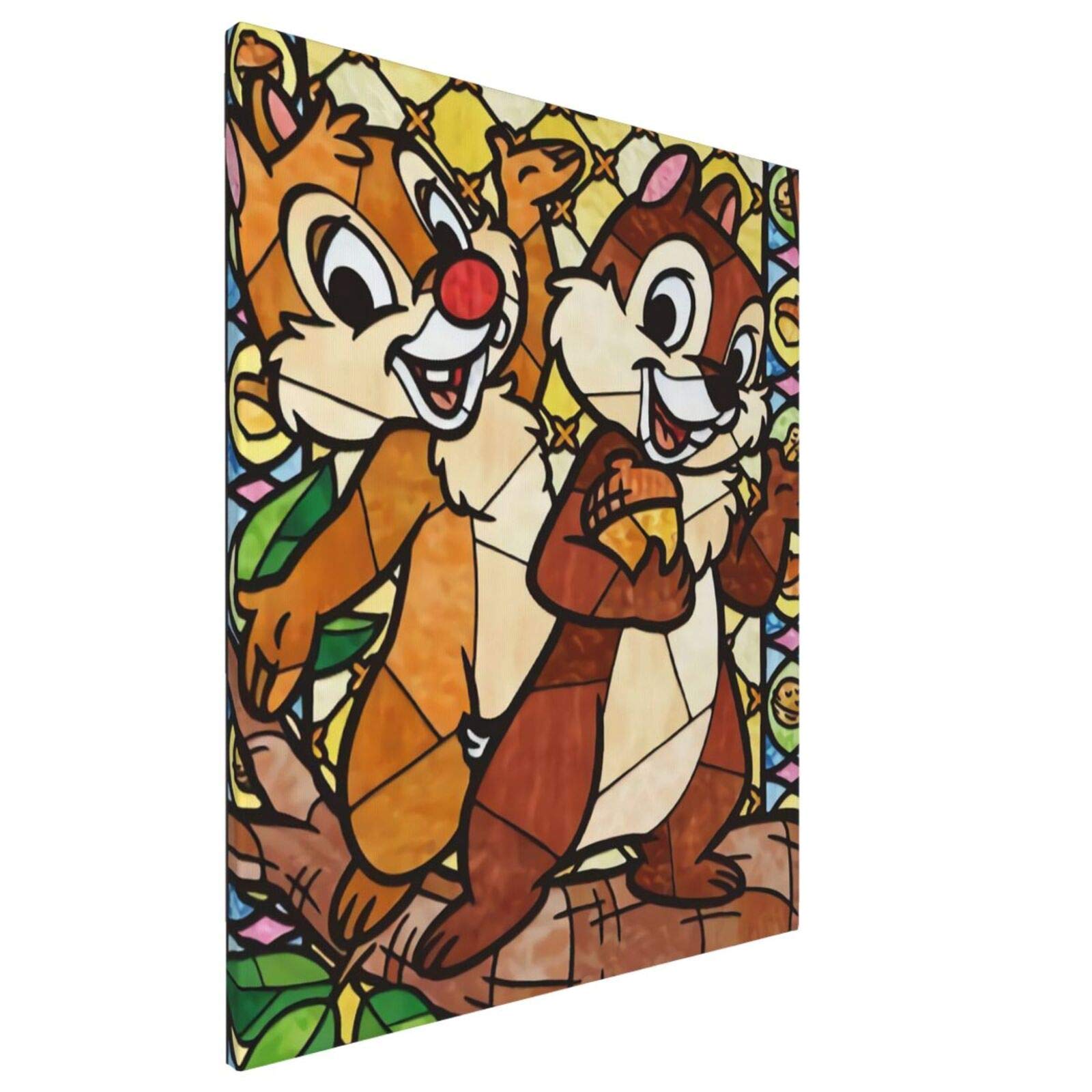 Amazon.co.jp: 絵画 ディズニー チップ&デール ステンドグラス 装飾画