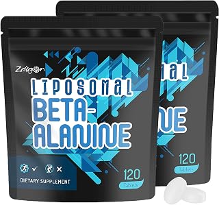 Zaigon Liposomal Beta Alanine 2000mg - 10X Higher Absorption & No Tingles - 240 Tablets (120 Servings)